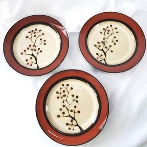 Hometrends Stoneware Salad Plate "Red Orleans" 8 1/2 in Set of 3